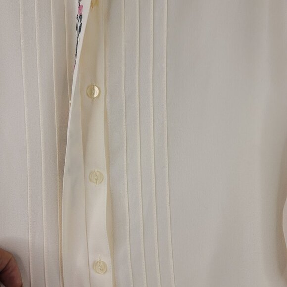 VTG Deadstock Koret Alabaster Embroidered Blouse Sz 16 Long Sleeve Renaissance - Picture 7 of 13